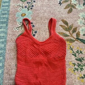 Abercrombie & Fitch Vibrant Red Knit Tank
